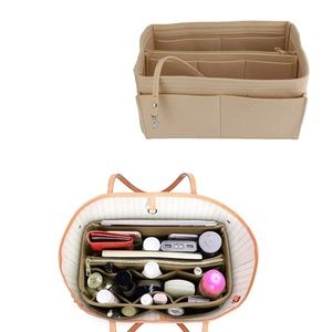 Felt Insert Bag Organizer Zipper Tote Bag In Bag
